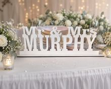 Mr & Mrs ..... laser cut wedding plaque