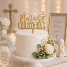 Christening cake topper -