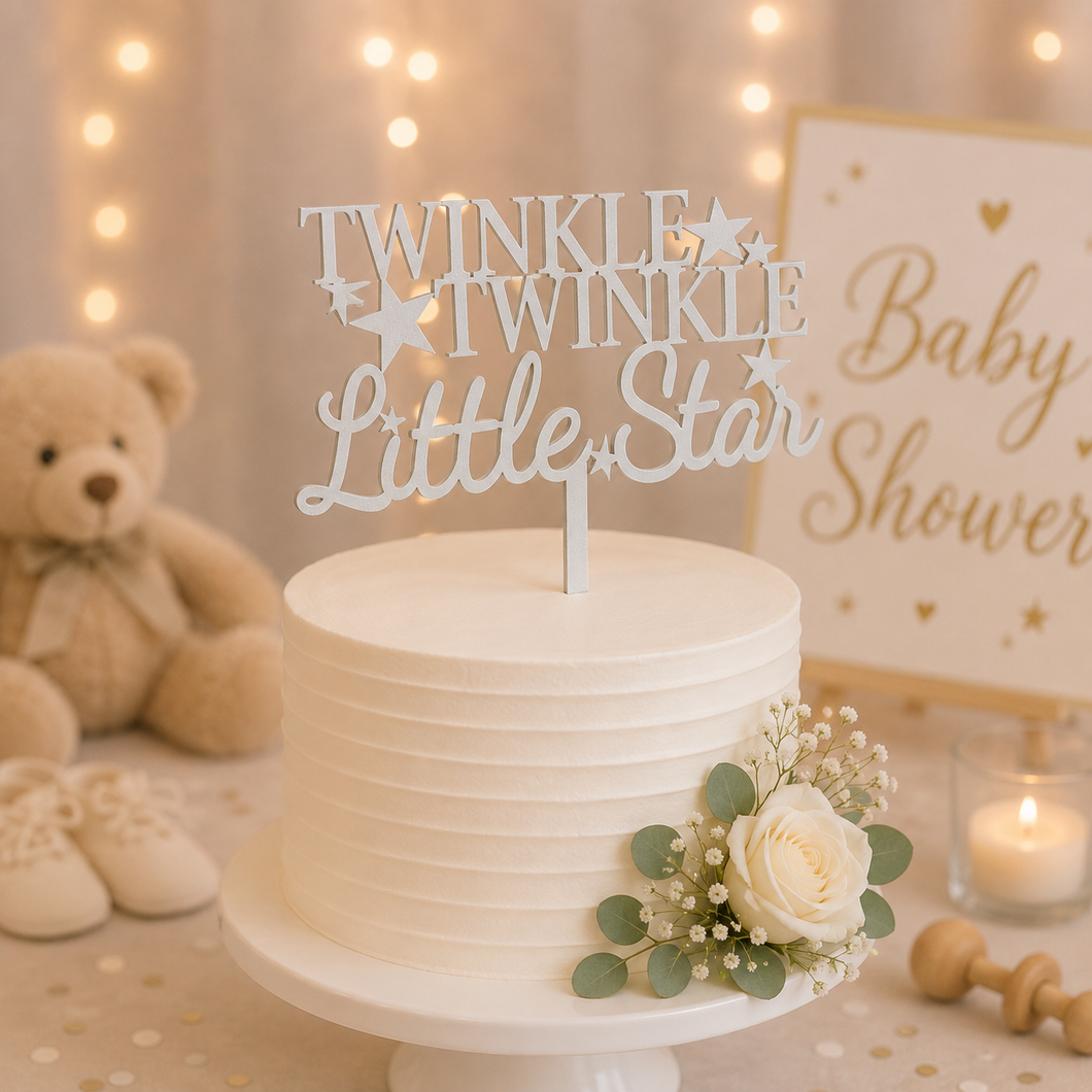 Twinkle little star cake topper -