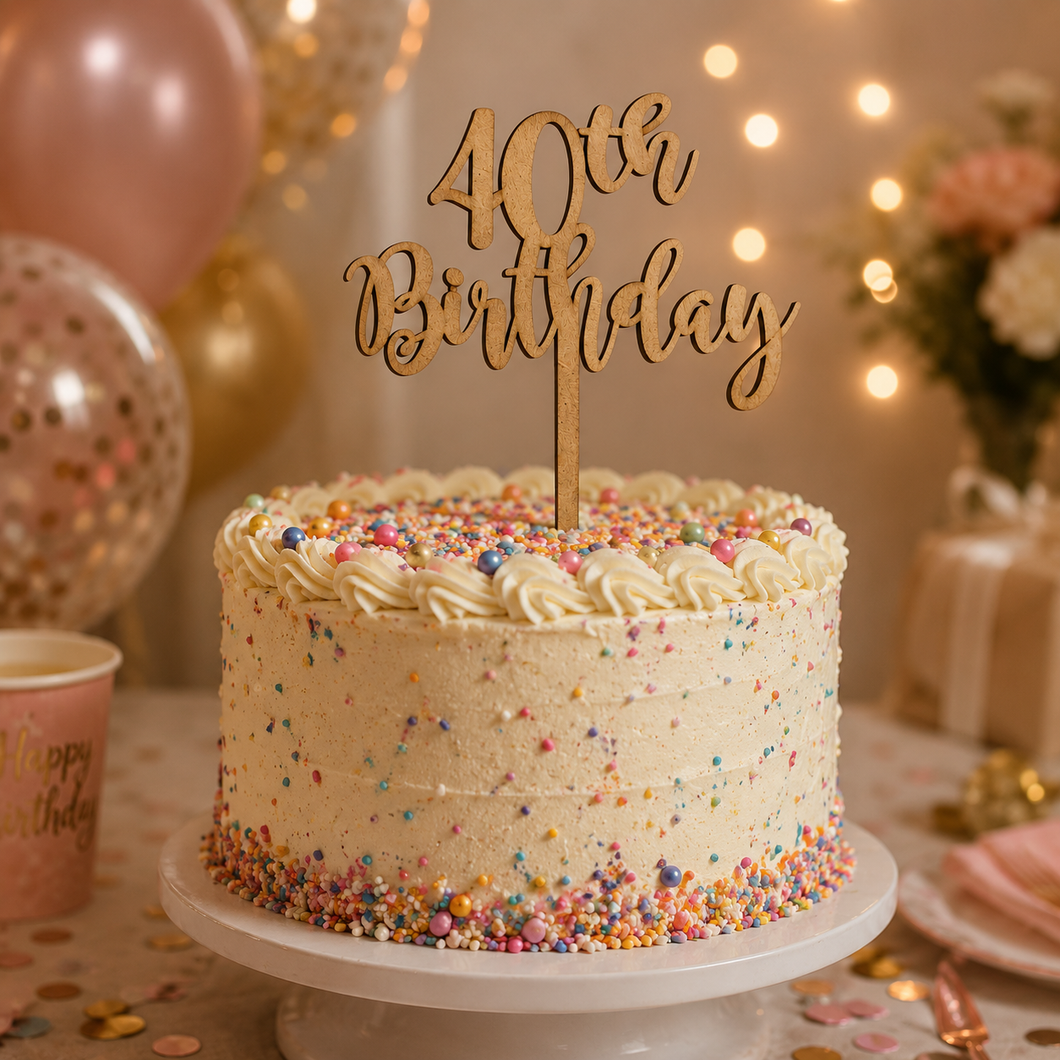 Cake topper - 40th Birthday