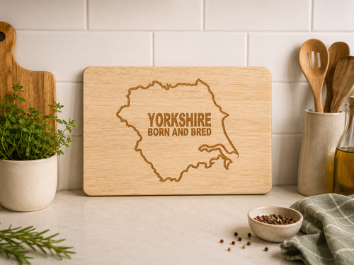 Engraved chopping board- Yorkshire Outline Gods Own Country