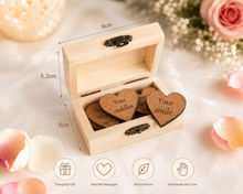 12 Things I love about .... Keepsake  - chest and hearts - romantic / wedding day gift