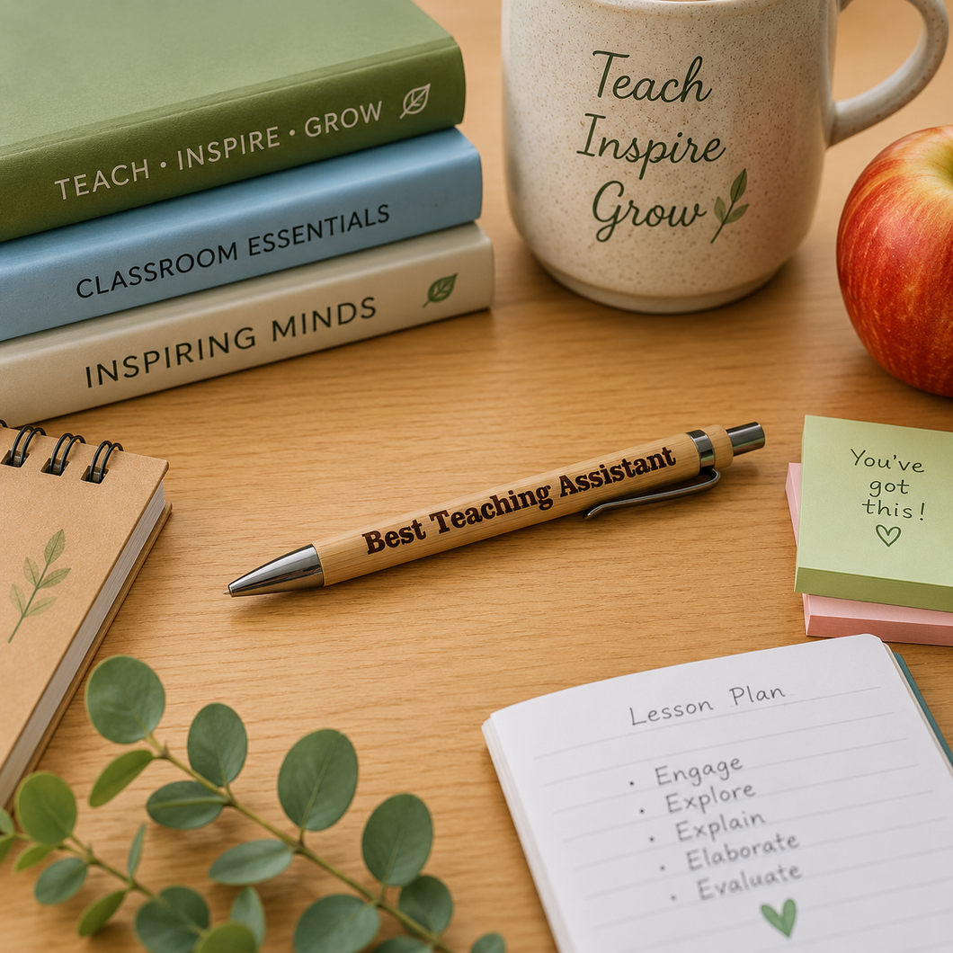 Best Teaching assistant - standard font- Engraved Wooden Pen