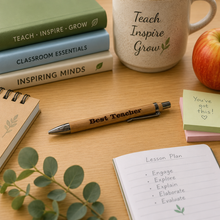 Best Teacher - standard font- Engraved Wooden Pen
