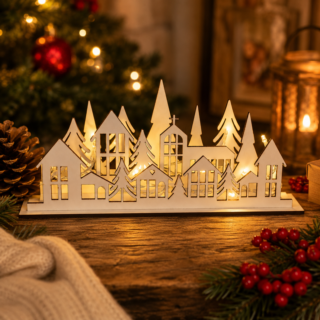 Christmas Winter Village Light Up Decoration
