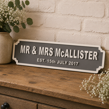 Personalised Family Name & Date Street Sign