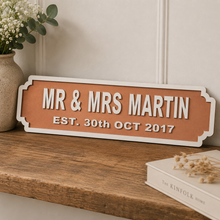 Personalised Family Name & Date Street Sign