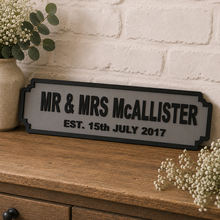 Longitude Latitude custom coordinate street sign - double line personalised