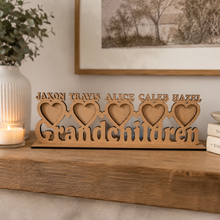 Personalised Grandchildren Photo Frame Stand - Custom Name Gift - Perfect For Grandparents