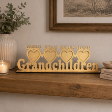Personalised Grandchildren Photo Frame Stand - Custom Name Gift - Perfect For Grandparents