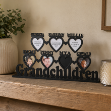 Personalised Grandchildren Photo Frame Stand - Custom Name Gift - Perfect For Grandparents