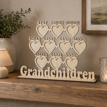 Personalised Grandchildren Photo Frame Stand - Custom Name Gift - Perfect For Grandparents