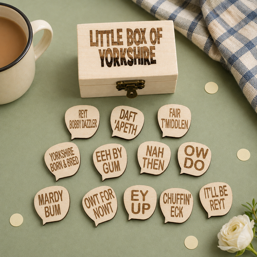 Little Box of Yorkshire Sayings – Wooden Keepsake Gift