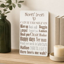 Belfast / Irish Slang Laser Engraved plaque