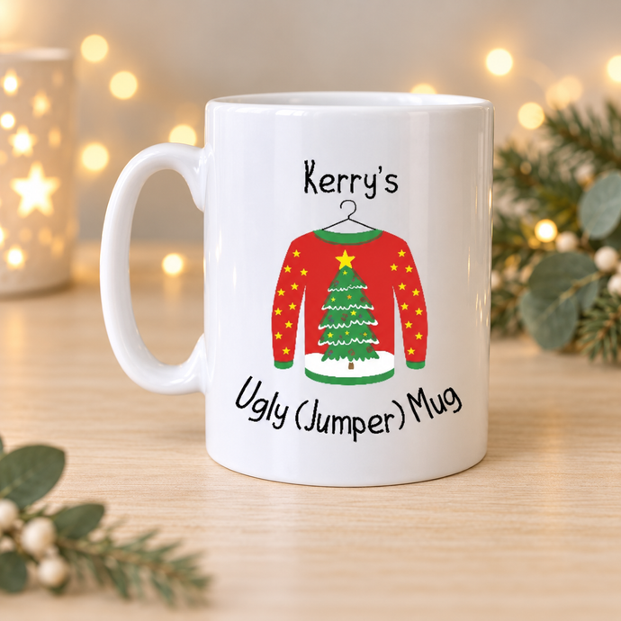 Ugly (jumper) Mug- Personalised Secret Santa gift ceramic mug