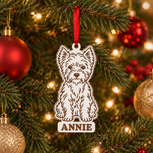 Engraved West Highland Terrier - Westie Dog Breed Christmas Bauble – Personalised Pet Keepsake