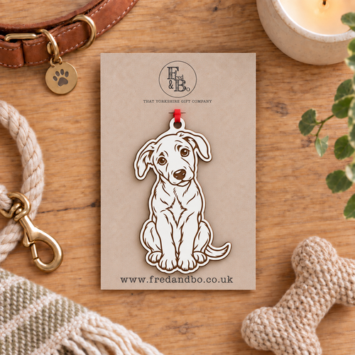 Engraved Irish Terrier Collie Cross Dog Breed Christmas Bauble – Personalised Pet Keepsake
