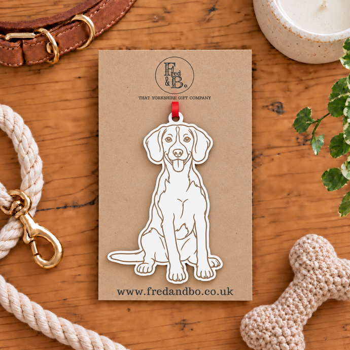 Engraved Beagle Dog Breed Christmas Bauble – Personalised Pet Keepsake