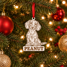 Engraved Dachshund Dog Breed Christmas Bauble – Personalised Pet Keepsake