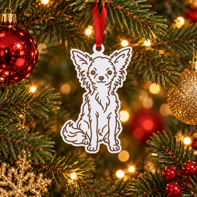 Engraved Chihuahua Dog Breed Christmas Bauble – Personalised Pet Keepsake