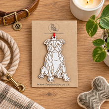 Engraved Staffordshire Terrier - Staffie Dog Breed Christmas Bauble – Personalised Pet Keepsake