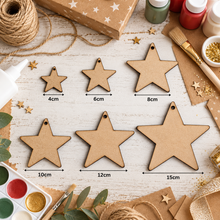 MDF Star Blanks with Hanging Hole – Wooden Craft Shapes