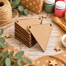 MDF Bunting Blanks with Holes – Triangle Craft Shapes