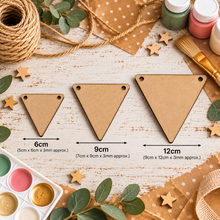 MDF Bunting Blanks with Holes – Triangle Craft Shapes