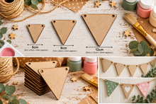 MDF Bunting Blanks with Holes – Triangle Craft Shapes
