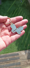 Brass butterfly - friends forever- hand stamped key chain
