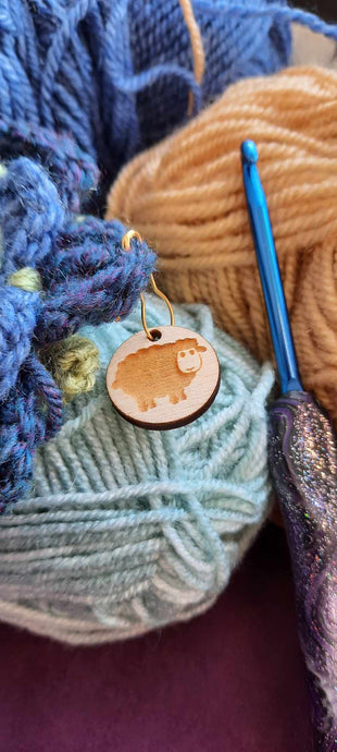 Funky Sheep Stitch Markers set of 8