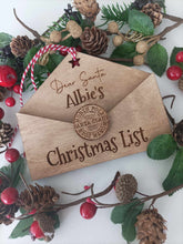 Personalised Christmas envelope list holder