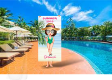 Custom Holiday Girl Cartoon Name Personalised Towel