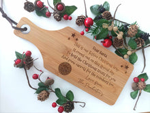 Christmas Eve Tray - Festive Poem - Bamboo Serving Platter