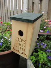 Wild Bird Nesting Box - Personalised Bird Hotel Nesting Box