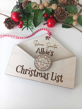 Personalised Christmas envelope list holder