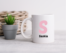 Funky Initial Personalised printed ceramic mug