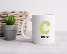 Funky Initial Personalised printed ceramic mug