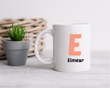 Funky Initial Personalised printed ceramic mug