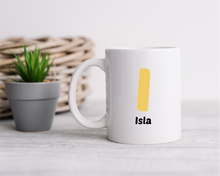 Funky Initial Personalised printed ceramic mug