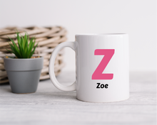 Funky Initial Personalised printed ceramic mug