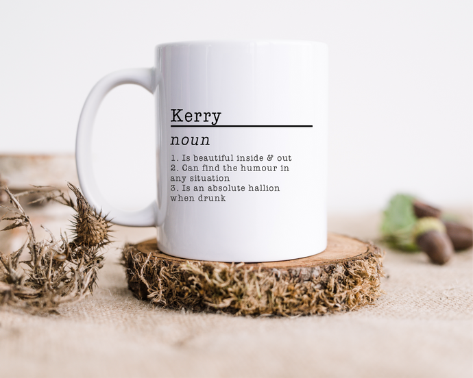 Name Noun - Personalised Name Definition- ceramic mug
