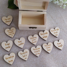12 Things I love about .... Keepsake  - chest and hearts - romantic / wedding day gift - Fred And Bo