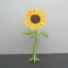 Sunflower - Large Hand Painted Wooden Flower - August Birth Month Gift