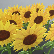 Sunflower - Large Hand Painted Wooden Flower - August Birth Month Gift