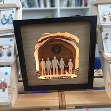 Personalised Family Silhouette 3D Shadow Frame