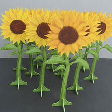 Sunflower - Large Hand Painted Wooden Flower - August Birth Month Gift