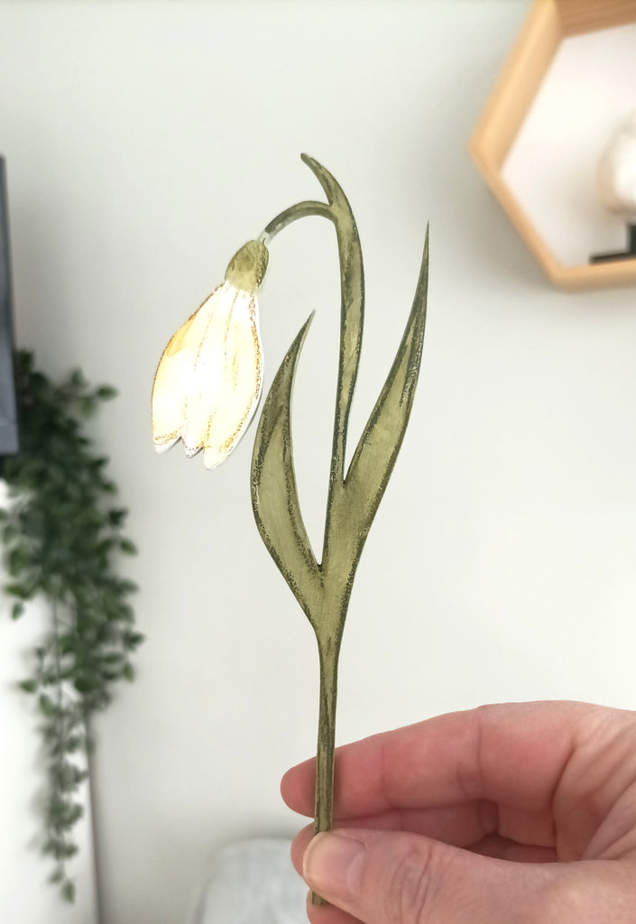 Laser Cut Wooden Snowdrop - Flower - January – Fred And Bo