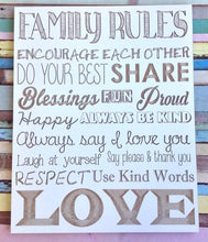 Family rules laser engraved plaque - Fred And Bo