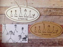 **custom order** have your childs drawing engraved onto a plaque - Fred And Bo